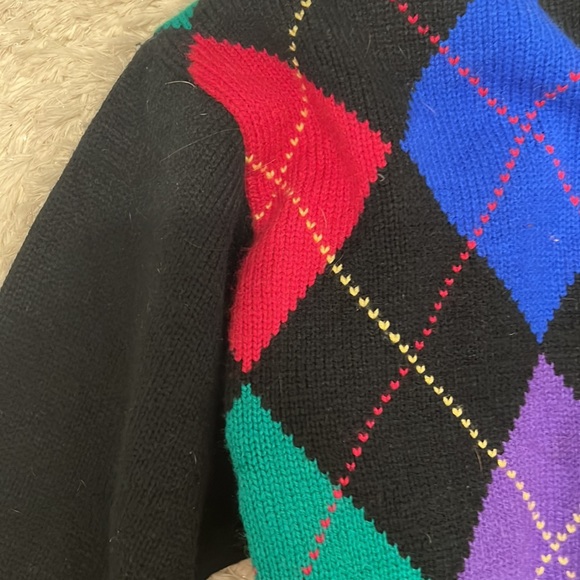 FLASH SALE Goat Vintage reworked argyle sweater NWT - Picture 3 of 13